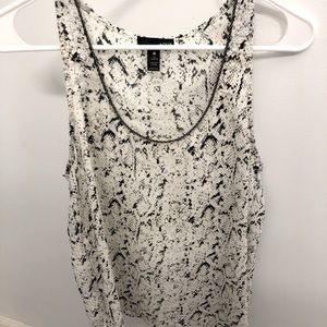 AQUA Black and White Tank Top